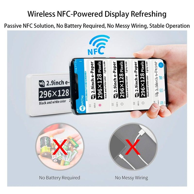 A49T  2.9 Inch Wireless NFC-Po - đánh giá và giá Display Epaper 2.9